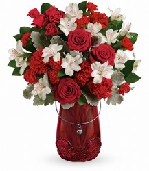 Teleflora's Red Haute Bouquet from Arjuna Florist in Brockport, NY